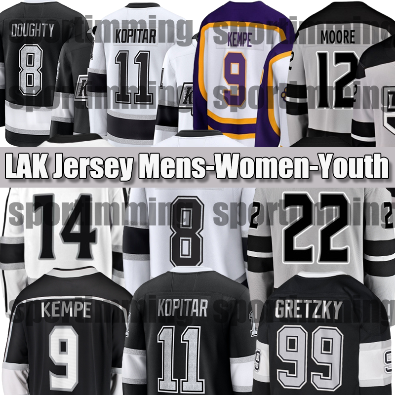 #99 Gretzky C Jersey LA Kings jersey Anze Kopitar Kevin Fiala Adrian Kempe Quinton Byfield Hockey Jerseys