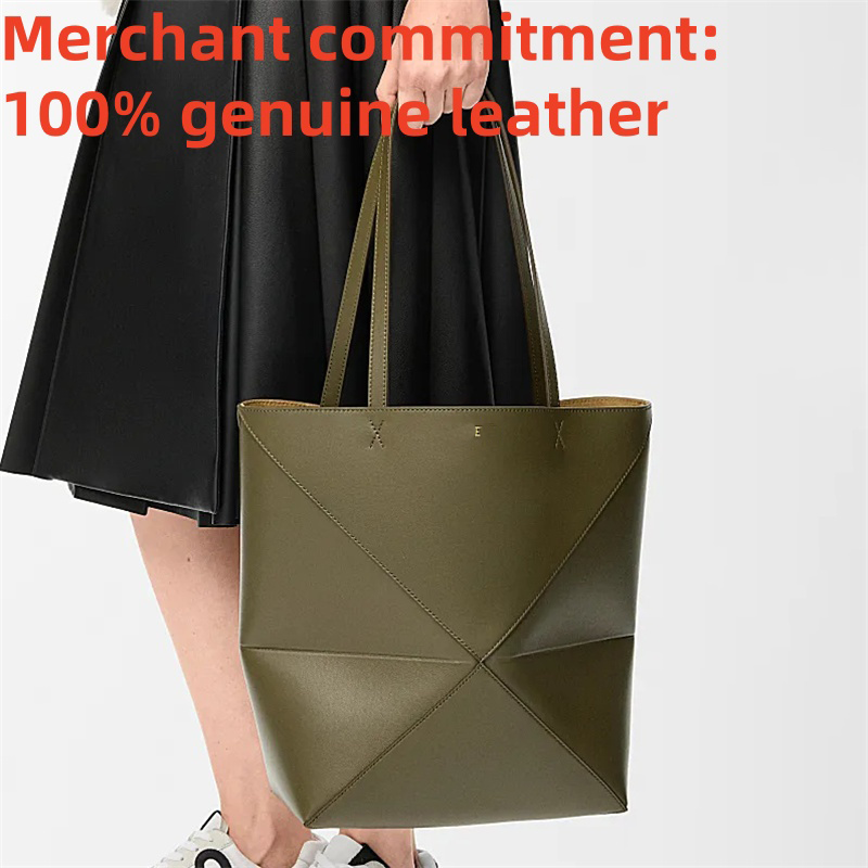 Puzzle Fold bag Fashion genuine leather large tote bag Luxury Designer bag Womens mens cowhide Shoulder Bag high capacity travel bag Top quality han