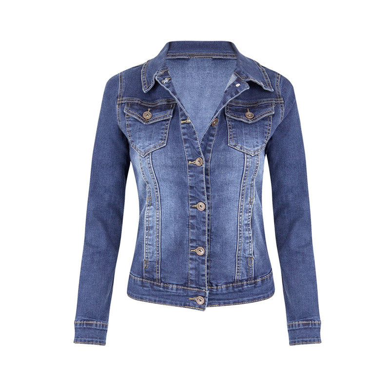 Women&#039;s Jackets Plus Size Short Denim autumn Wash Long Sleeve Vintage Casual Jean Bomber Coat ladies outerwear