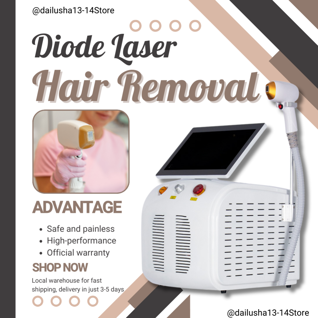Painless Diode Laser Hair Removal Machine 808nm Ice Titanium Technology Full Body Epilator for Women