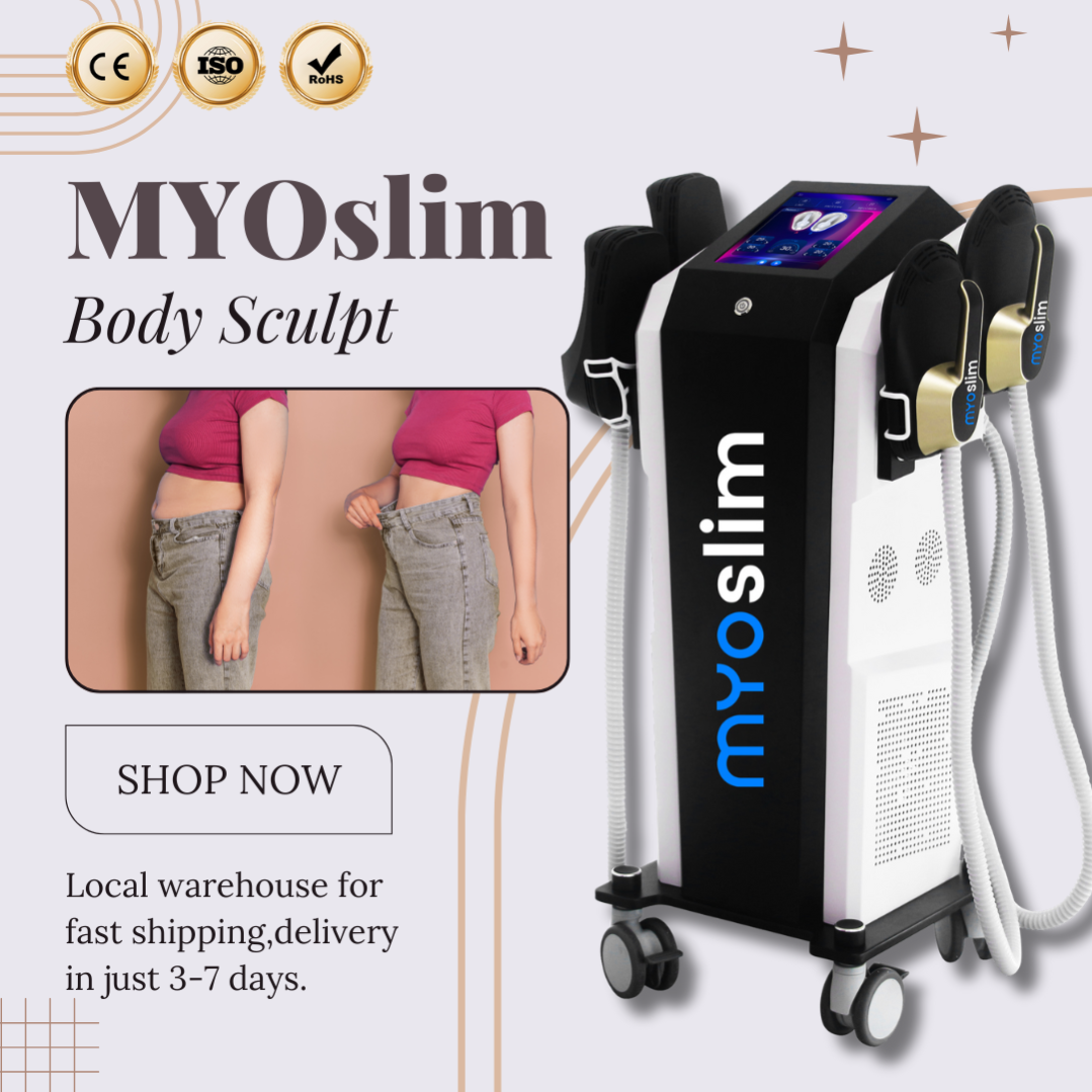 Myoslim EMS RF Electrical Muscle Stimulation System 6500W for Fat Burning Muscle Activation and Body Contour