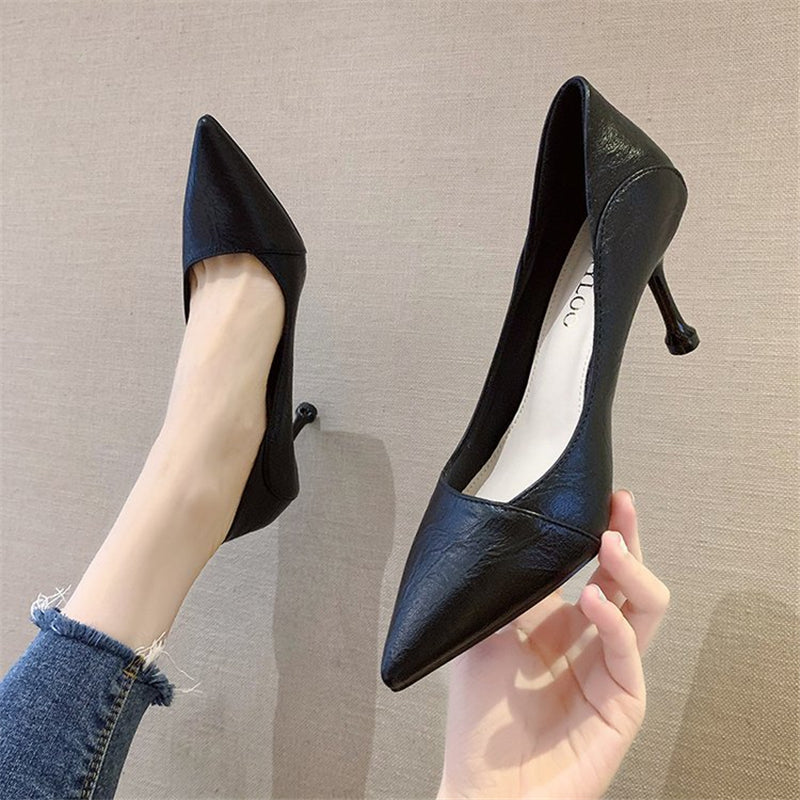 2021 Womens shoes summer stiletto pumps high-heeled office work shoes1