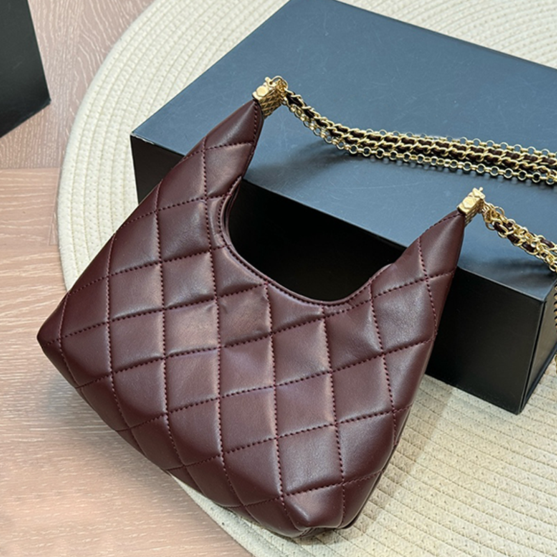 Vintage hobo bag luxury designer bag women&#039;s shoulder bag handbag practical skew bag classic diamond bag fashion chain commuter bag large capac