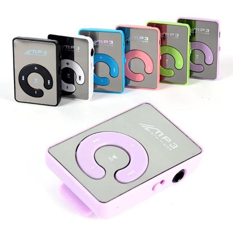 & MP4 Players Mini Mirror Clip USB Digital Mp3 Music Player Portable Walkman Support 8GB SD TF Card Sport