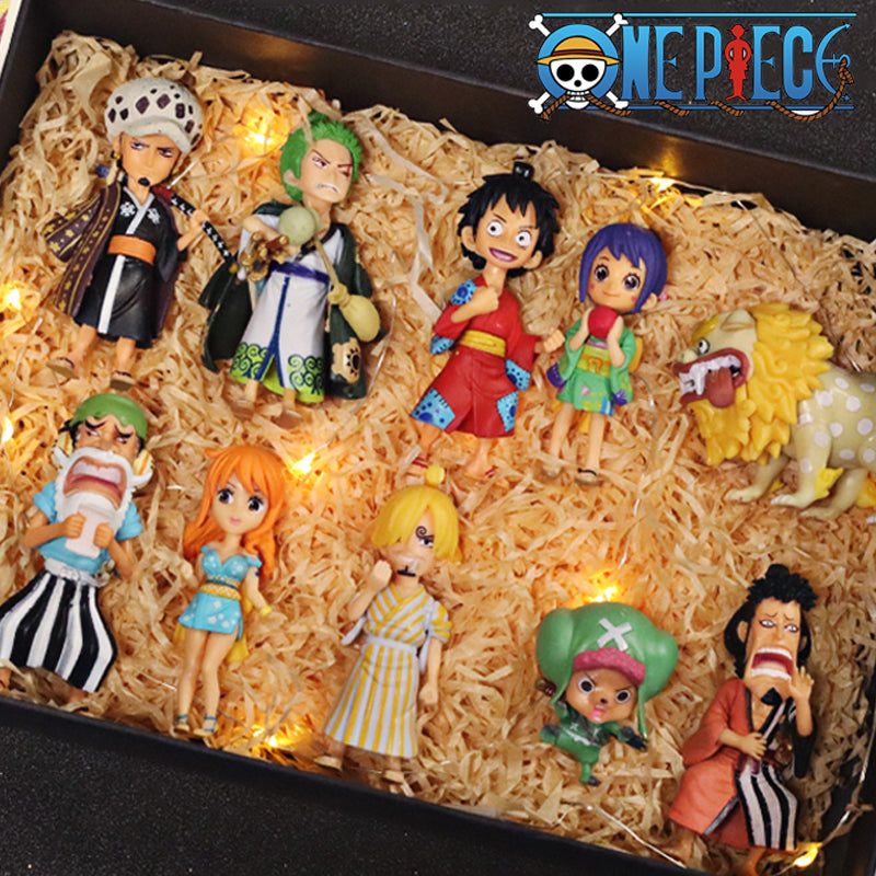 Novelty Games Hot 10Pcs-set One Piece Anime Figure Luffy Sanji Nami Zoro Chopper Frank Robin PVC Action Figure Model Children Dolls Gift Toy