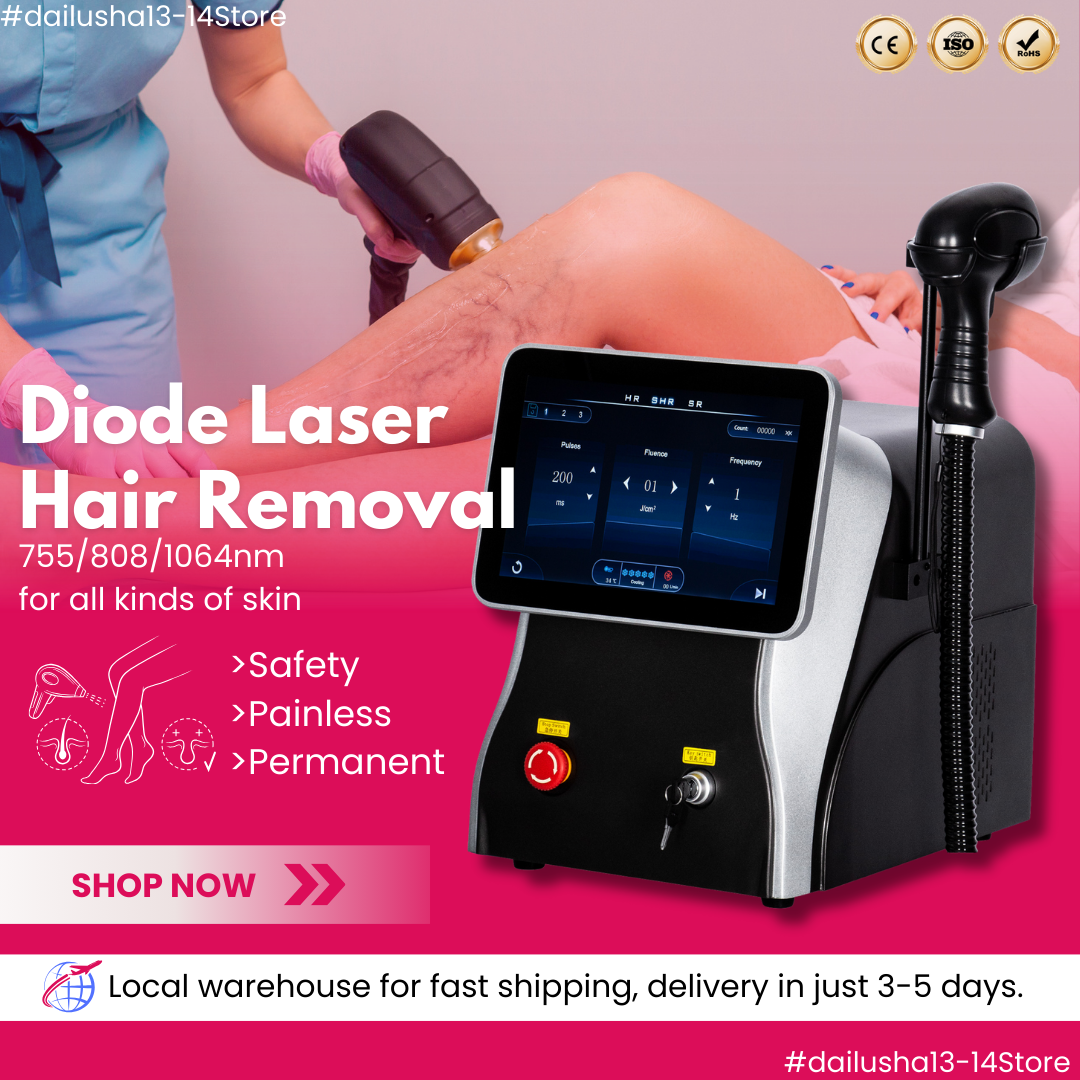 Professional Ice Painless Alexandrite Laser Permanent Hair Remover 755nm 808nm 1064nm Diode Laser Hair Removal Machine Epilation Definitive