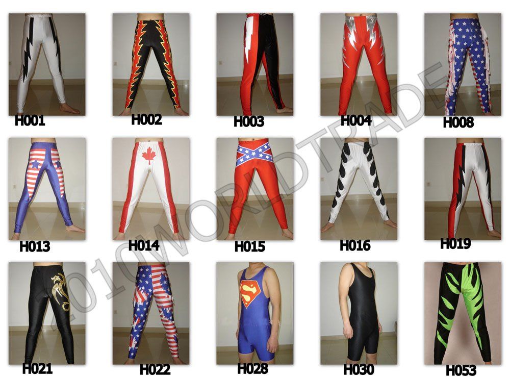 Pro Lycra Spandex Zentai Youth Wrestling Singlet Tights-Pants Costume For Adult Size