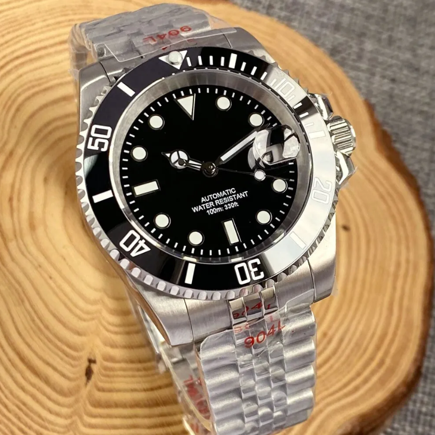 Luxury Watch Men Black Diving 40Mm Nh35a Dial Ceramic Insert Automatic Watch Bracelet Designer Watch