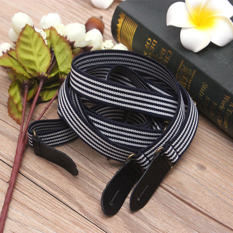 New Split Pant Braces Suspenders for man-women pants Skinn Striped Leather Trimmed Button Adjustable Elastic Fashion Suspenders