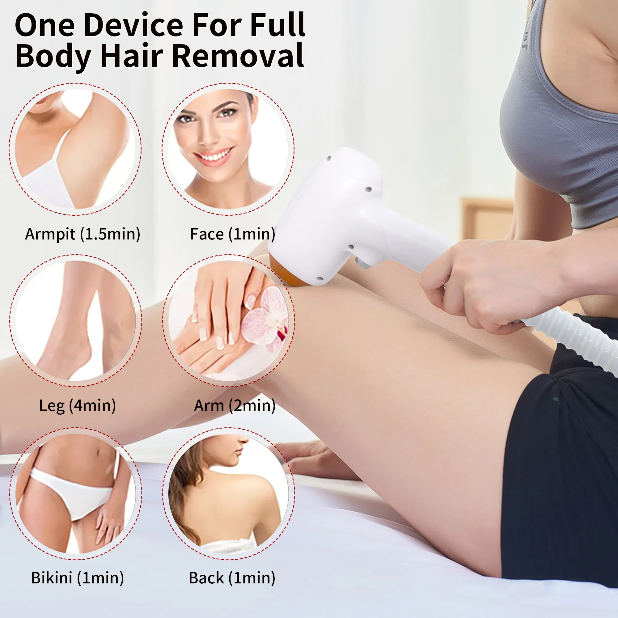 Diode Laser Hair Removal Machine 808nm Triple Wavelength Painless Permanent Epilation Device for Beauty Salon Fast Hair Removal Equipment