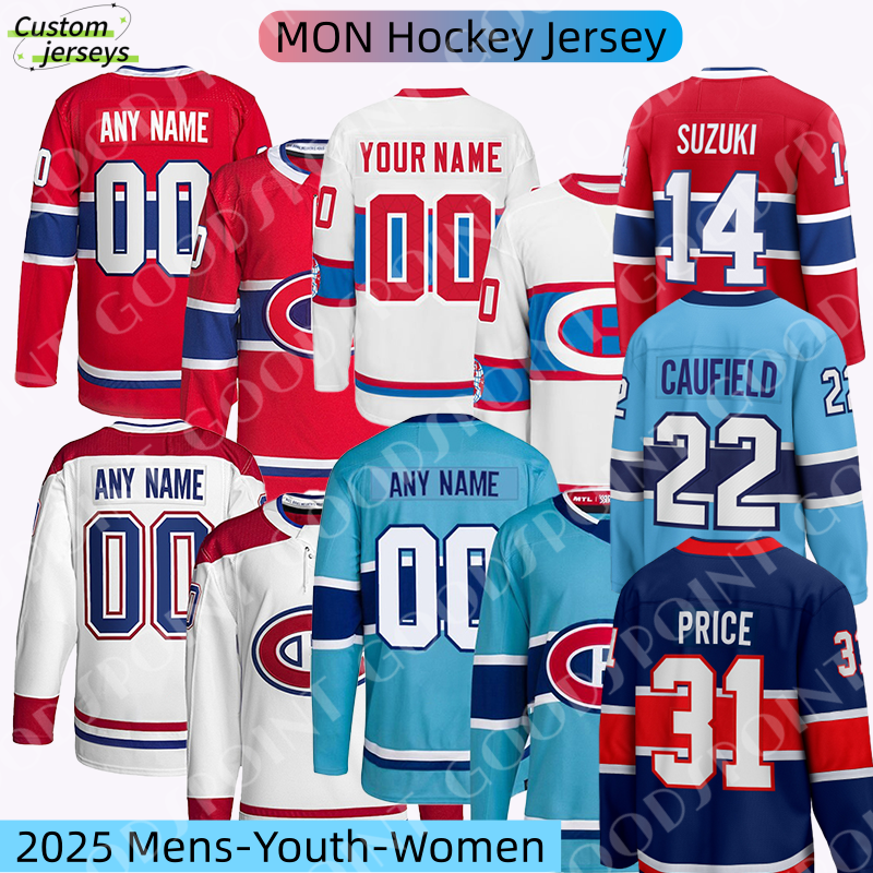 MON Canadiens jerseys Suzuki Cole Caufield Jersey Matheson Juraj Slafkovsky Dach Newhook Casey DeSmith Brendan Gallagher Carey Price 2025 mens hocke