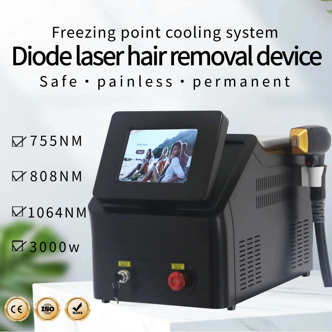 portable high-power constant temperature system diode laser hair removal 3 wavelength painless permanent hair removal