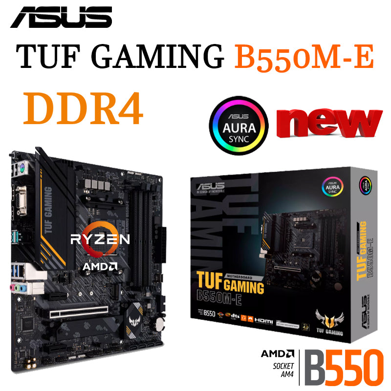 ASUS TUF GAMING B550M-E Ryzen AMD B550 Socket AM4 Motherboard DDR4 M.2 128GB Desktop Support R5 R7 R9 Ryzen CPU Mainboard New