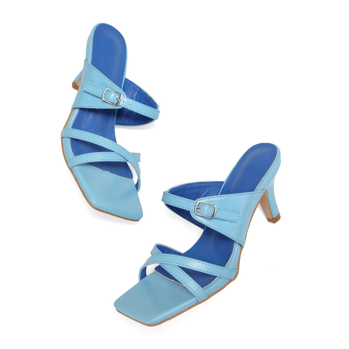 2021 Shoes Fashion versatile office girl stiletto convenience flip-flops cat heel sandals cross-border factory1