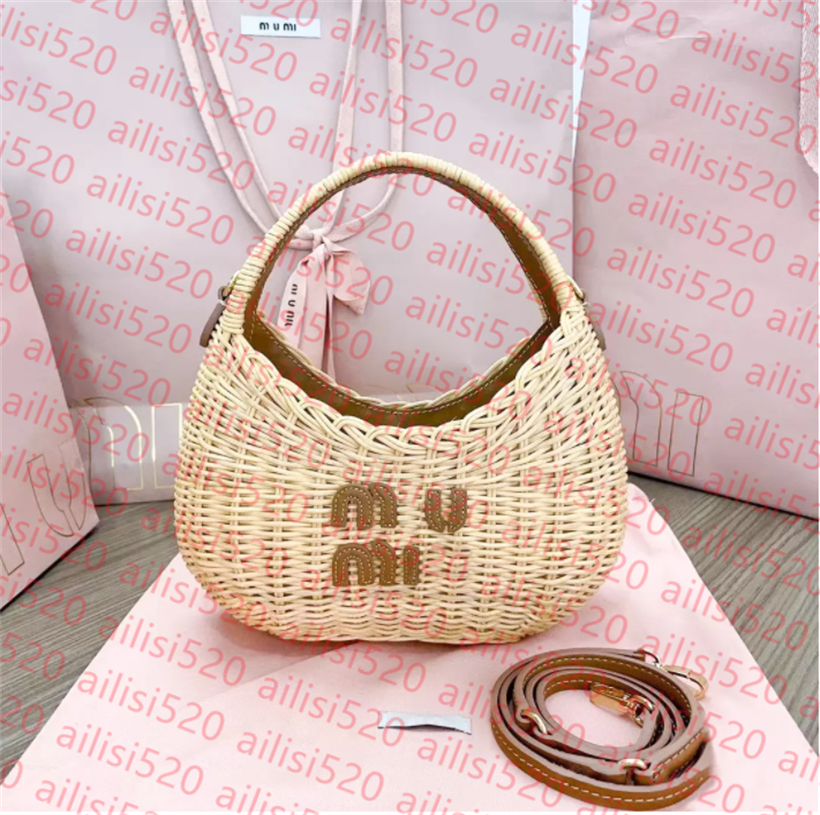 Raffias Straw Bags Designer Beach handbag Women plaited Shoulders Lady Underarm High quality Crossbody woven tote bag Fashion Clutch purse Vegetable