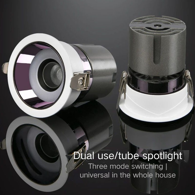 Embedded book led downlight, led downlight and spotlight integrated anti-glare, no main light, living room home, deep cup adjustable dimming 35