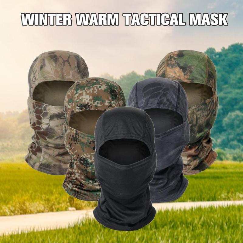 Cycling Caps & Masks Tactical Camouflage Balaclava Full Face Mask Paintball Bandana Outdoor Hunting Camo Neck Gaiter Helmet Liner Cap