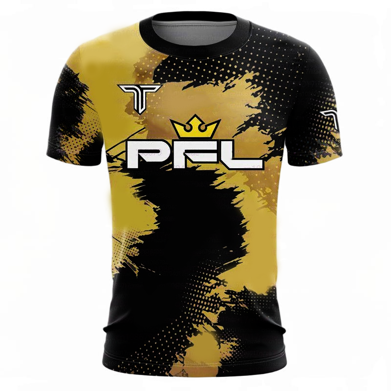 2024 New Adult Arrival Summer Sparring PFL Walk Out Raglan Short SLeeve supporter T-Shirt Oversized Boxing Z250527