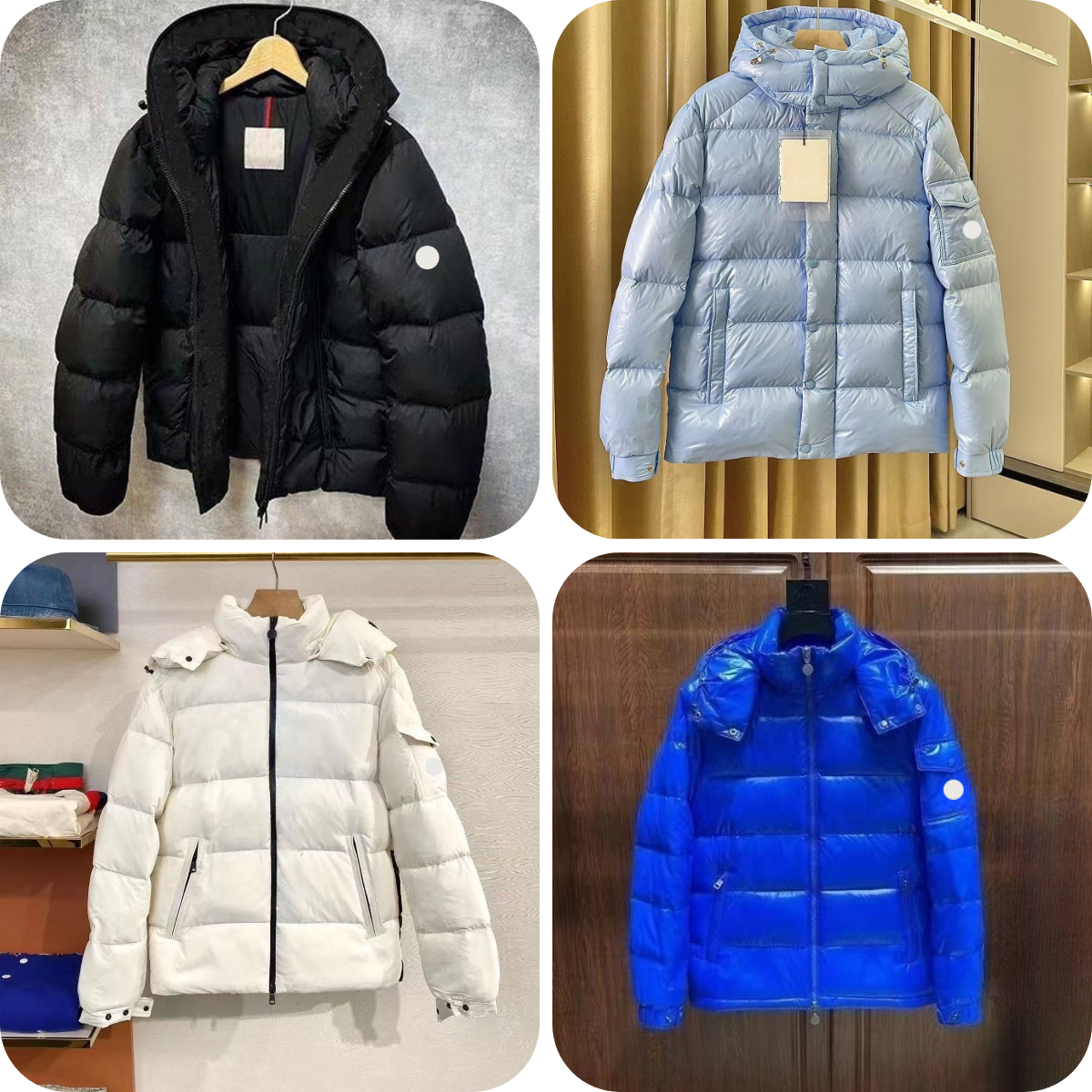 NFC Jacket Women Mon clers nfc Down Jacket Scan Hooded Thick Warm Coats Arm Logo Scan Popular coats in Europe and America Winter Outerwear Parka Siz