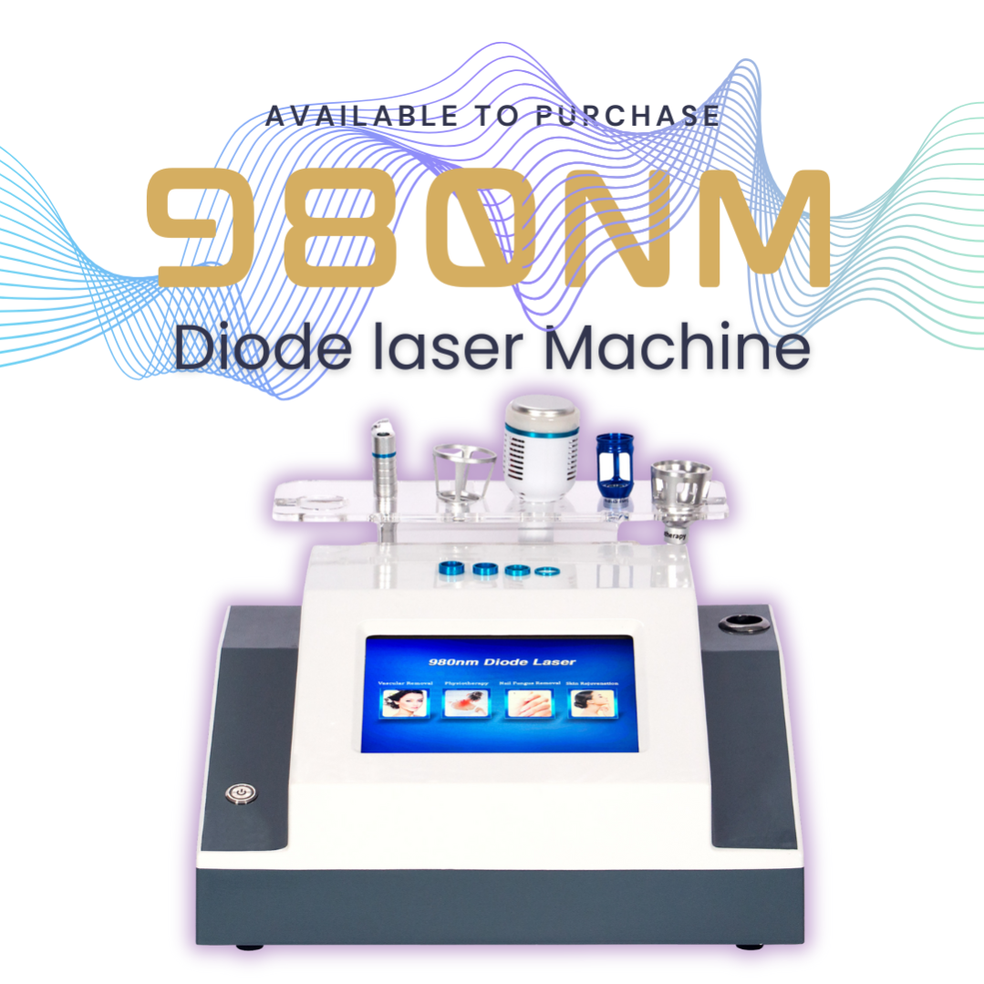980nm Diode Laser Beauty Instrument for Spider Veins Removal Blood Vessel Therapy Nail Fungus and Skin Care