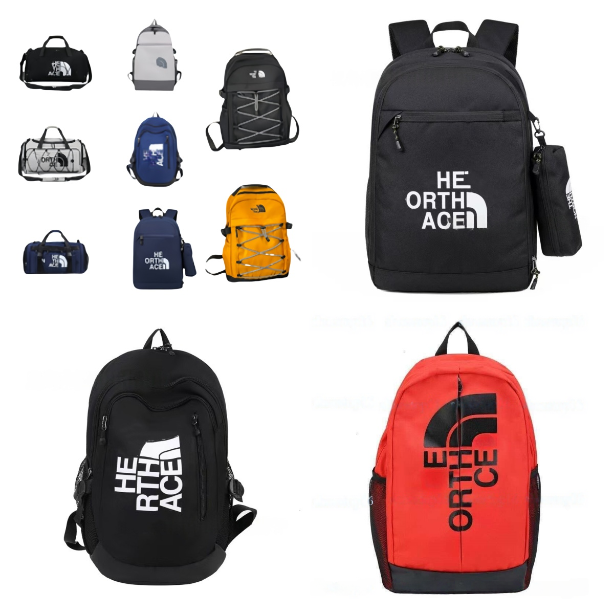 10A Designer 2025 north facebackpack Spring New Fashion Outdoor Travel Shoulder Bag Large Capacity 25-30L Multi-Pocket Waterproof Material Computer