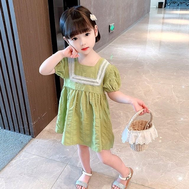 D228 Girls&#039; thin dress summer new style Internet celebrity baby girl children&#039;s fashionable summer dress princess