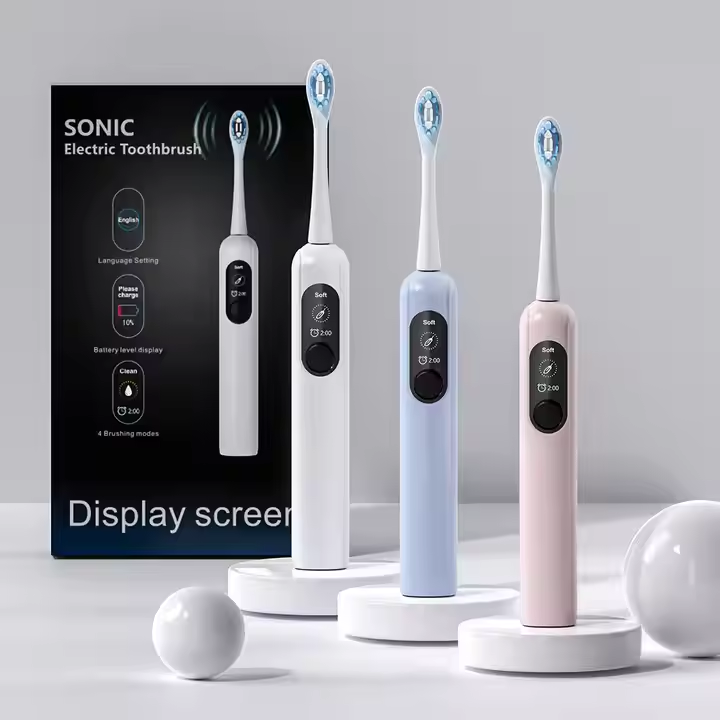Smart Display Screen Electric Toothbrush Adults Whiten Sonic Electrical Toothbrush