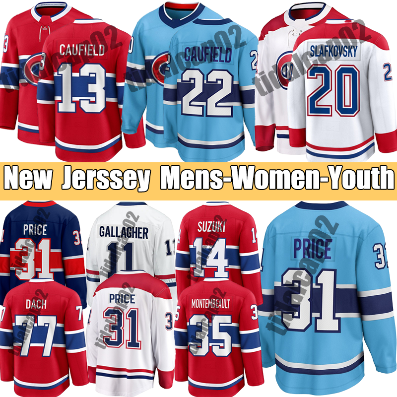 Slafkovsky Cole Caufeld DeSmith Canadiens jersey #14 Suzuki Kirby jersey Juraj Montreall Dach Newhook Casey Matheson Brendan Gallagher Carey Price h
