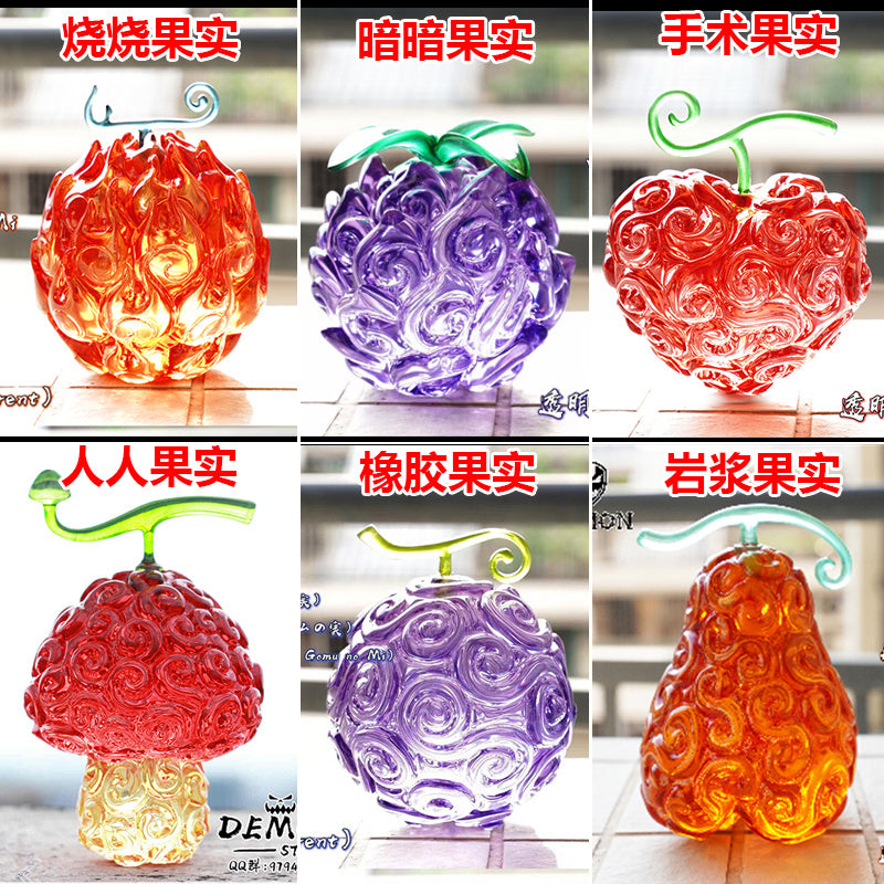 Novelty Games Anime One Piece Devil Nut Gk Figure Gum-gum Fruit Mera-mera No Mi Transparent