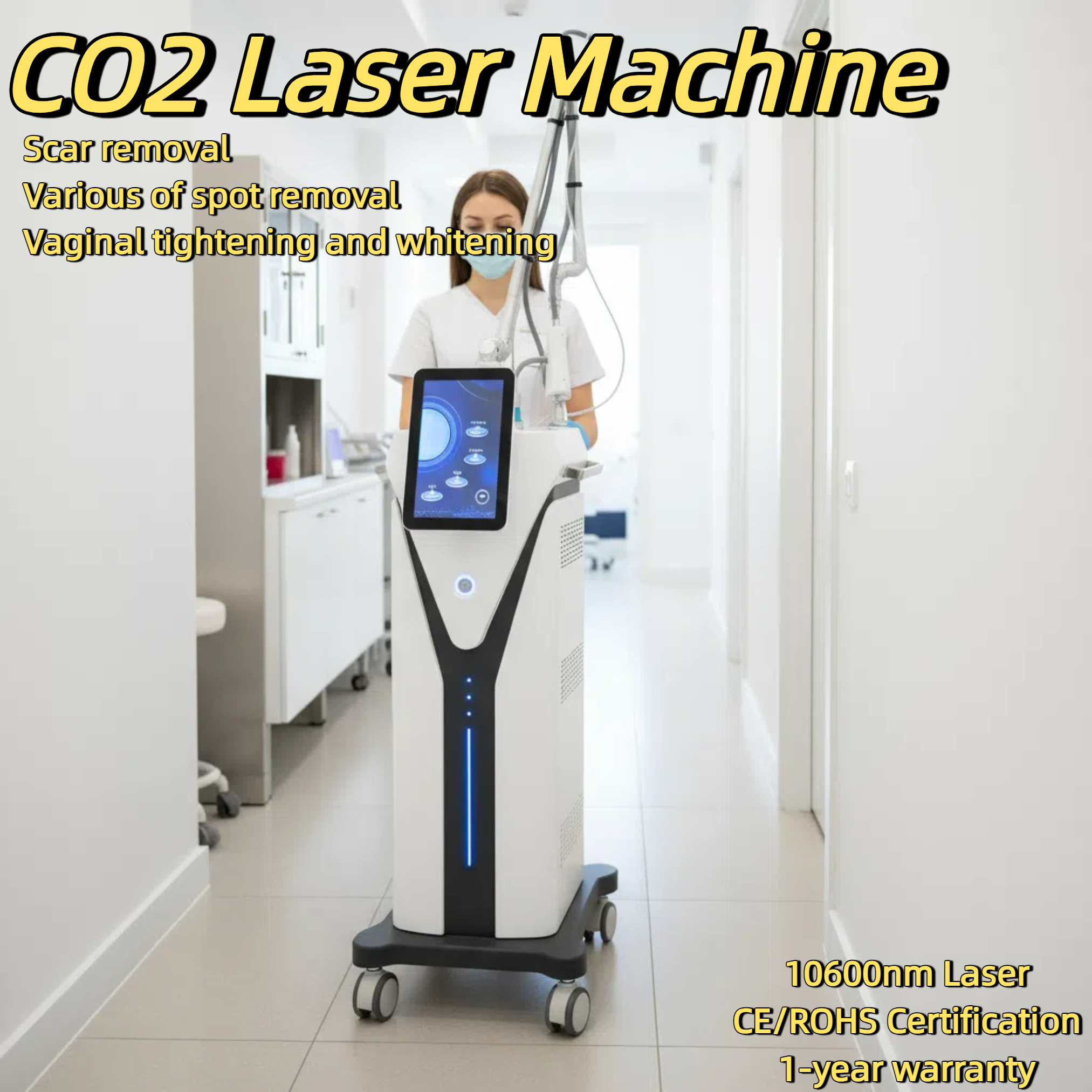 Hot CO2 Fractional RF Laser 10600nm Acne Treatment Whitening Wrinkle Removal Vaginal Tighten Skin Care Rejuvenation Painless Scar Remove Skin Tighte