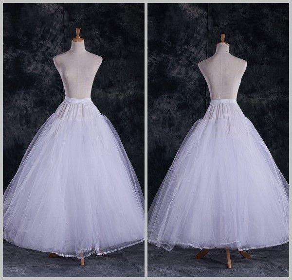 DL09757 Wholesale Cheap A Line Tulle Bridal Petticoats Wedding Underskirt Crinolines Bridal Accessory with full lining