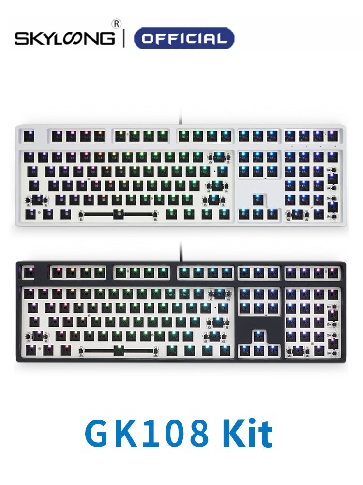 GK108 Hot-Swap DIY Custom Mechanical Keyboard Kit With RGB Backlit Fully NKRO Gaming Keyboard Support RGB 3-5Pins Switch