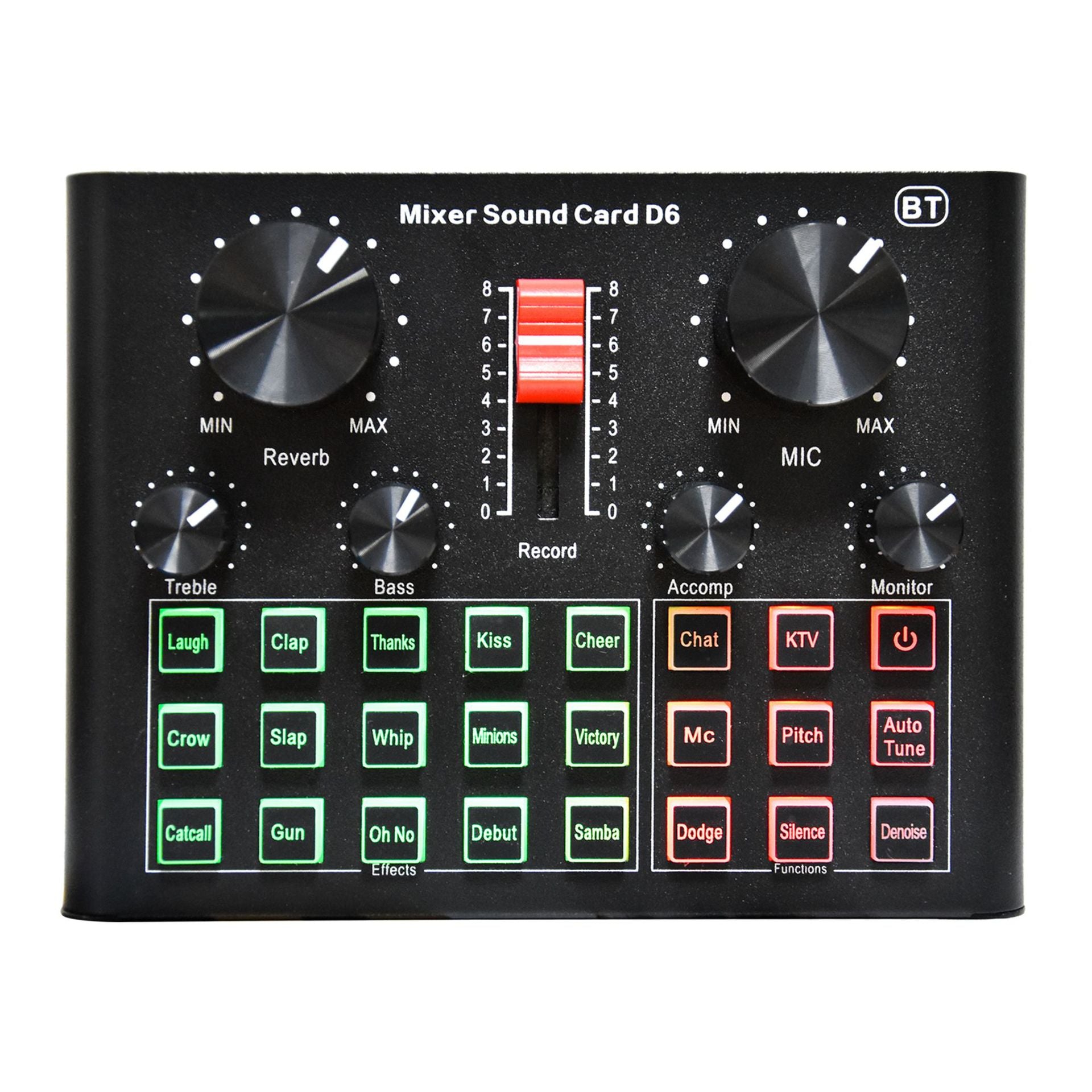 Microphone Sound Card D6 Series Singing and Broadcasting Complete Equipment TIKTOK Live Broadcast Wireless Bluetooth Connection