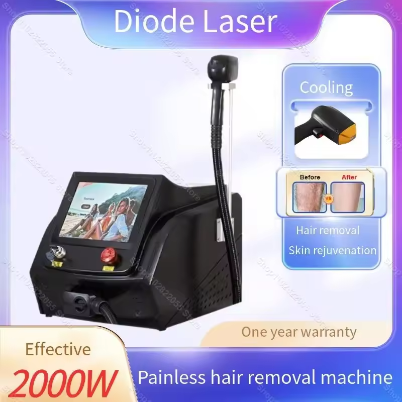 Diode Laser Hair Removal Professional Machine Device 808nm 3 Wavelengths Price Portable Diode Laser Hair Removal Skin Tightening