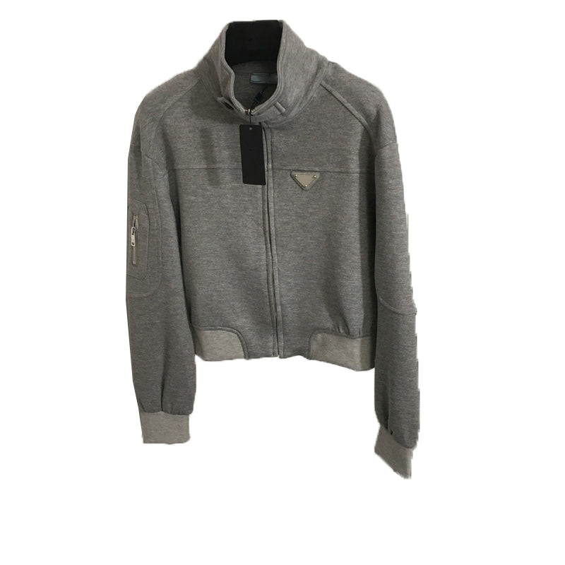 Fashion Cotton Outerwear Zipper Cardigan Jackets Short Coats Badge Designer Outerwear Fall Windproof Trench Outerwear