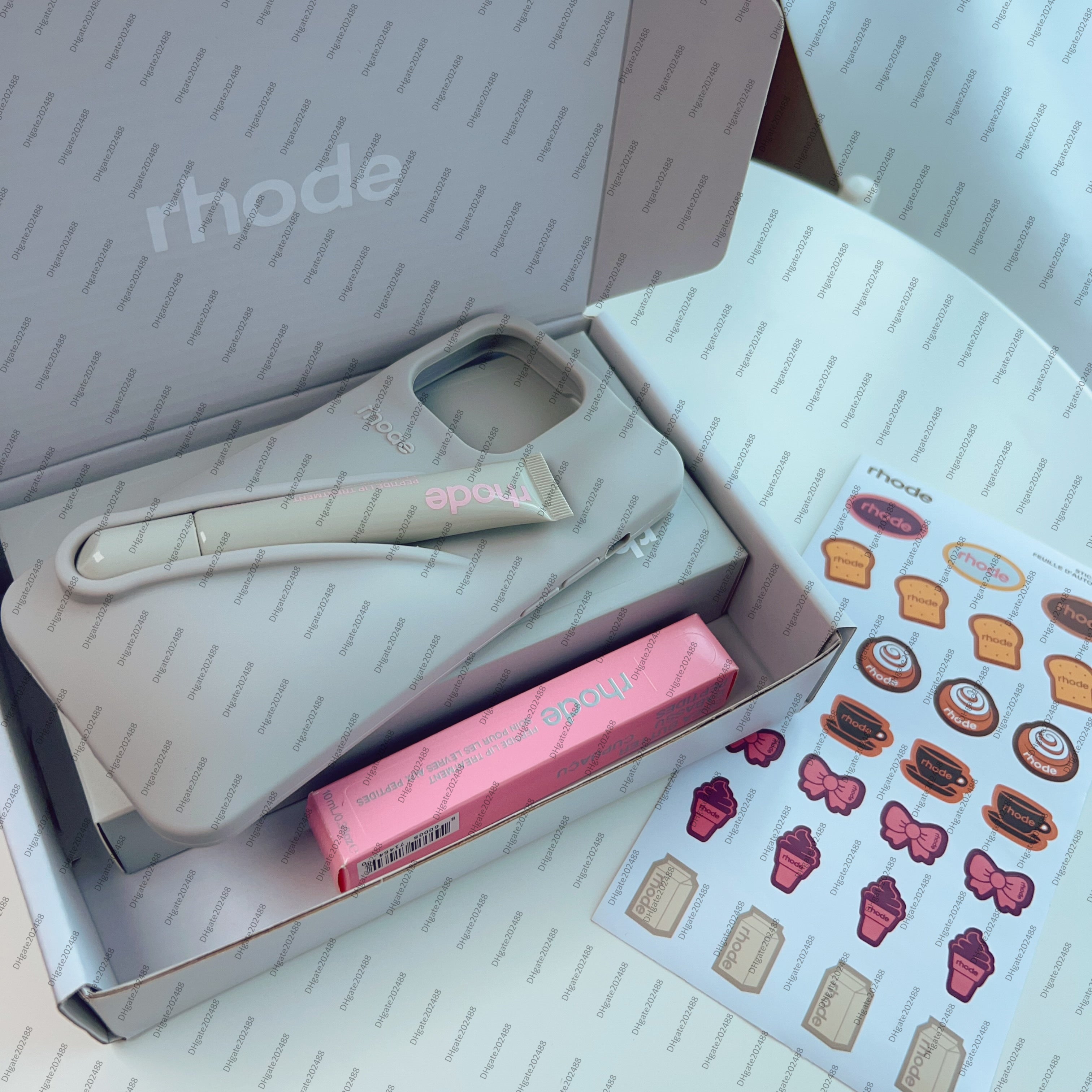 rhode phone case Lipstick Portable Case Design Lip Gloss Lipstick Lip Balm 3D Make-Up Silicone Phone Case for iPhone 15 14 13 12 Pro Max