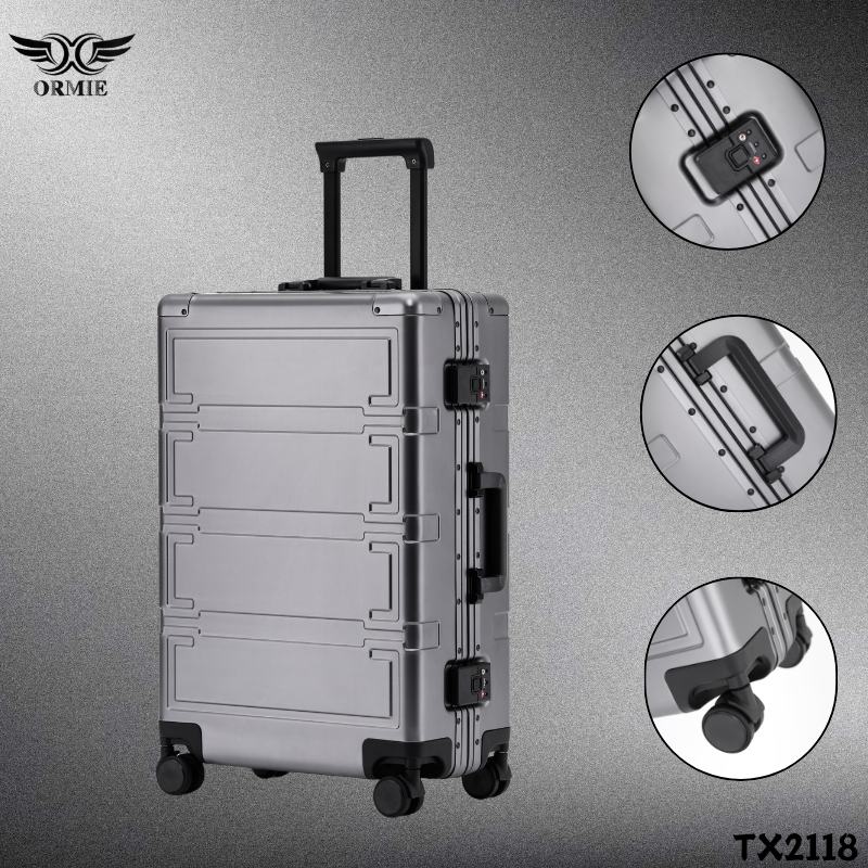 Stylish Durable Aluminum Suitcases: Versatile Travel Companion With Secure Locks and Smooth Rollers