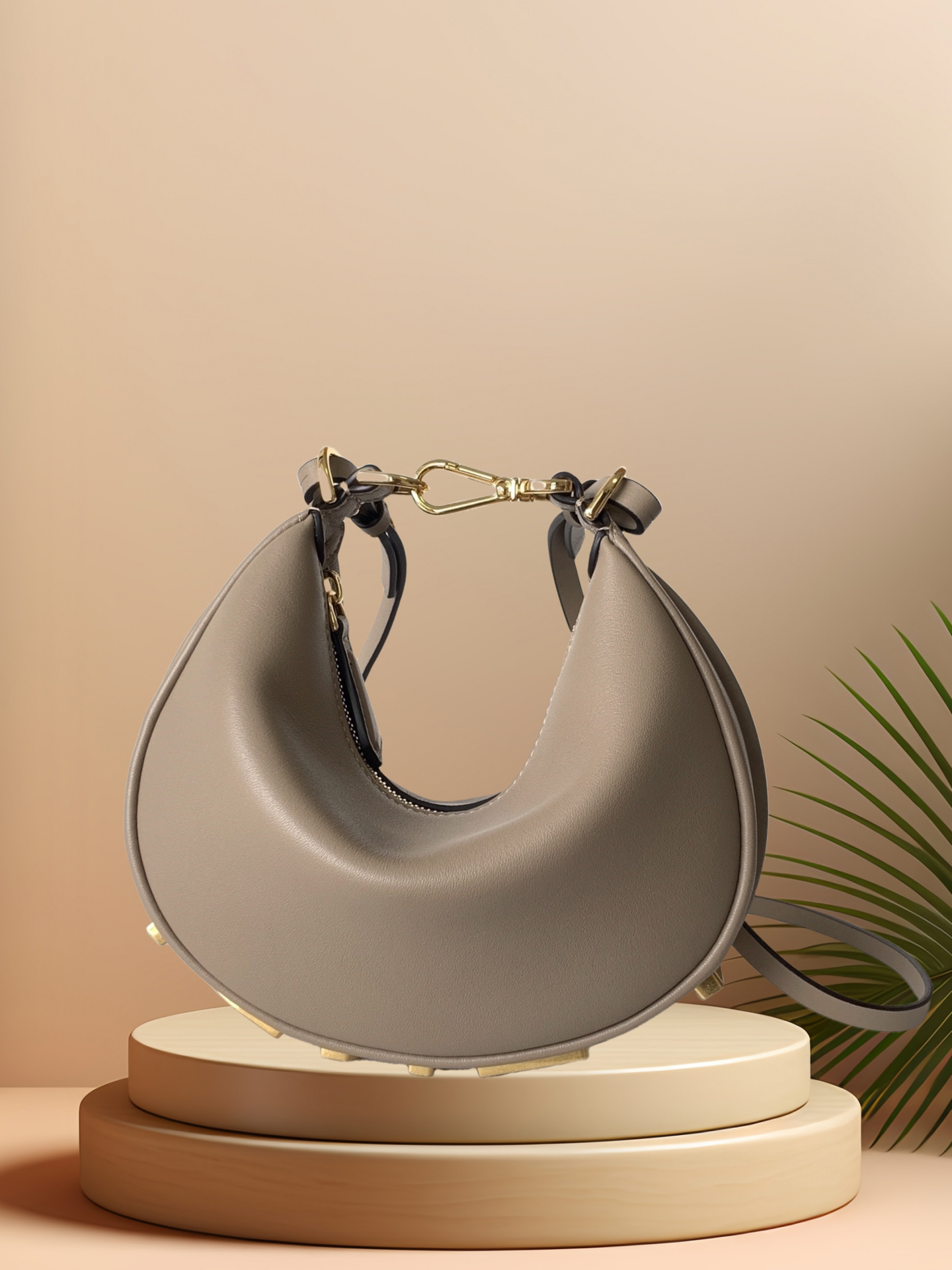 Master quality classic moon bag small size designer leather shoulder messenger bag women luxury brand handbag classic style boxed cosmetic bag with