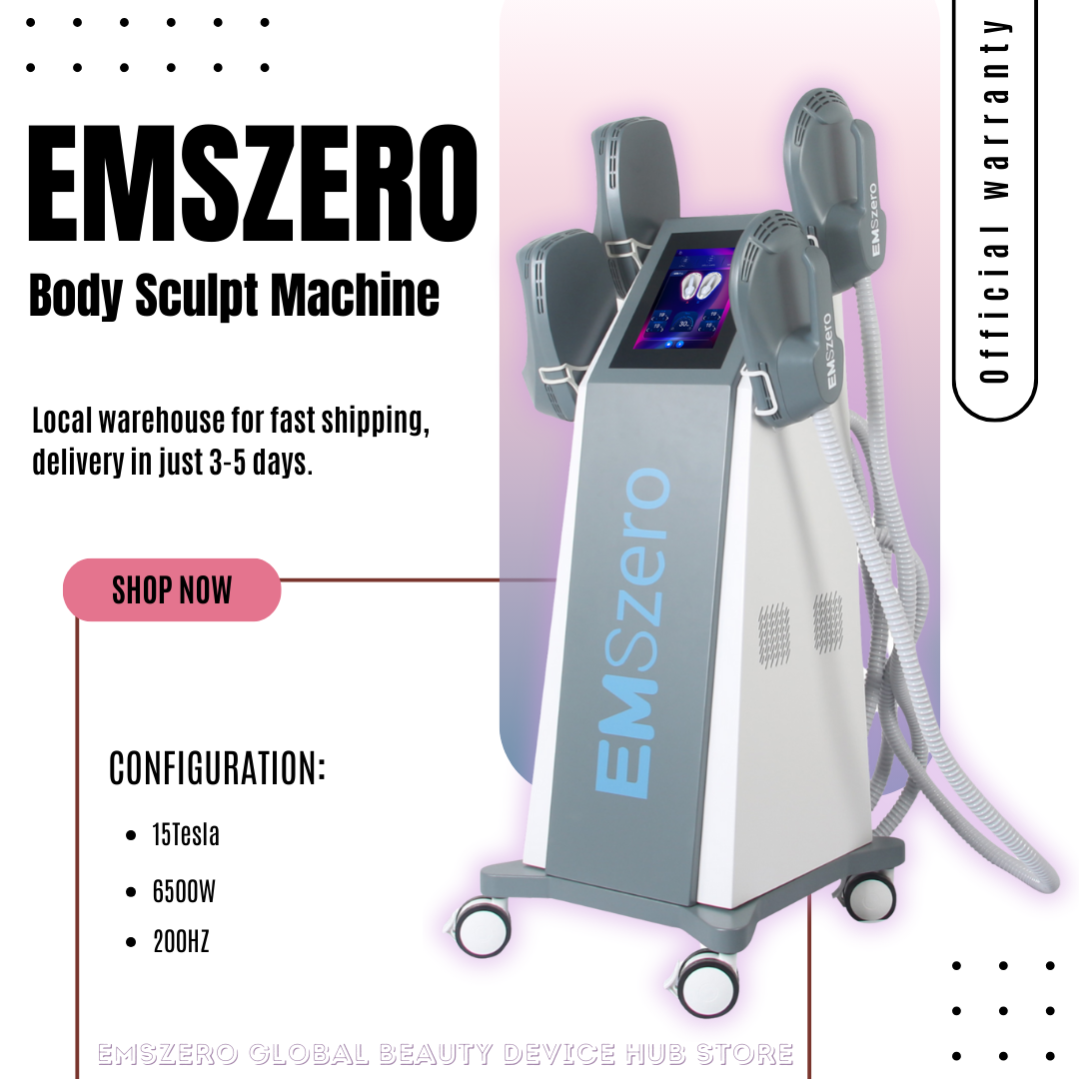 EMSzero RF 6500W Electrical Muscle Stimulation Body Sculpting Equipment for Fat Reduction Muscle Firming and Shaping