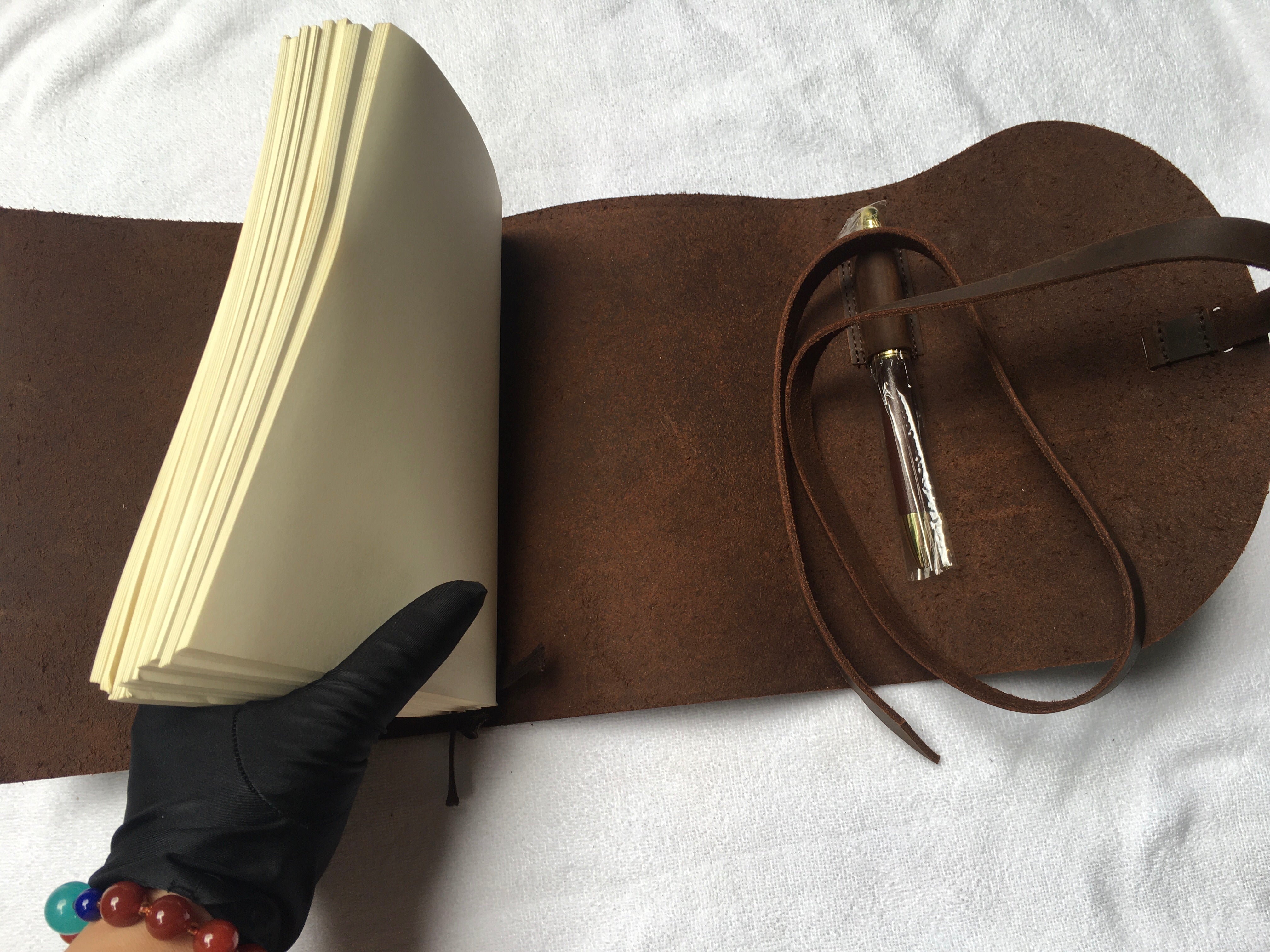 Elegant Genuine Cowhide Travel Notebooks - Crazy Horse Leather Notepads for School Supplies
