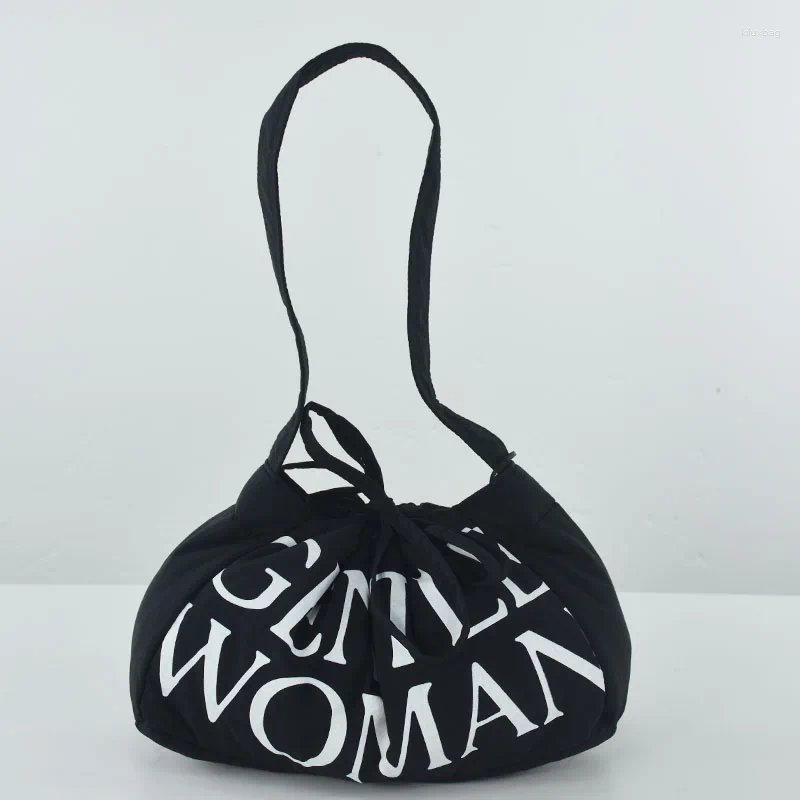 Hobo Gentle Woman Shoulder Bag Fashion Alphabet Dumpling Casual Cloth Tote Simple Women&#039;s Phone Makeup Headphones