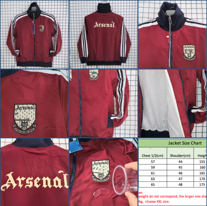 2025 Aarsenal Waterproof jacket windbreaker G.JESUS SAKA soccer tracksuits