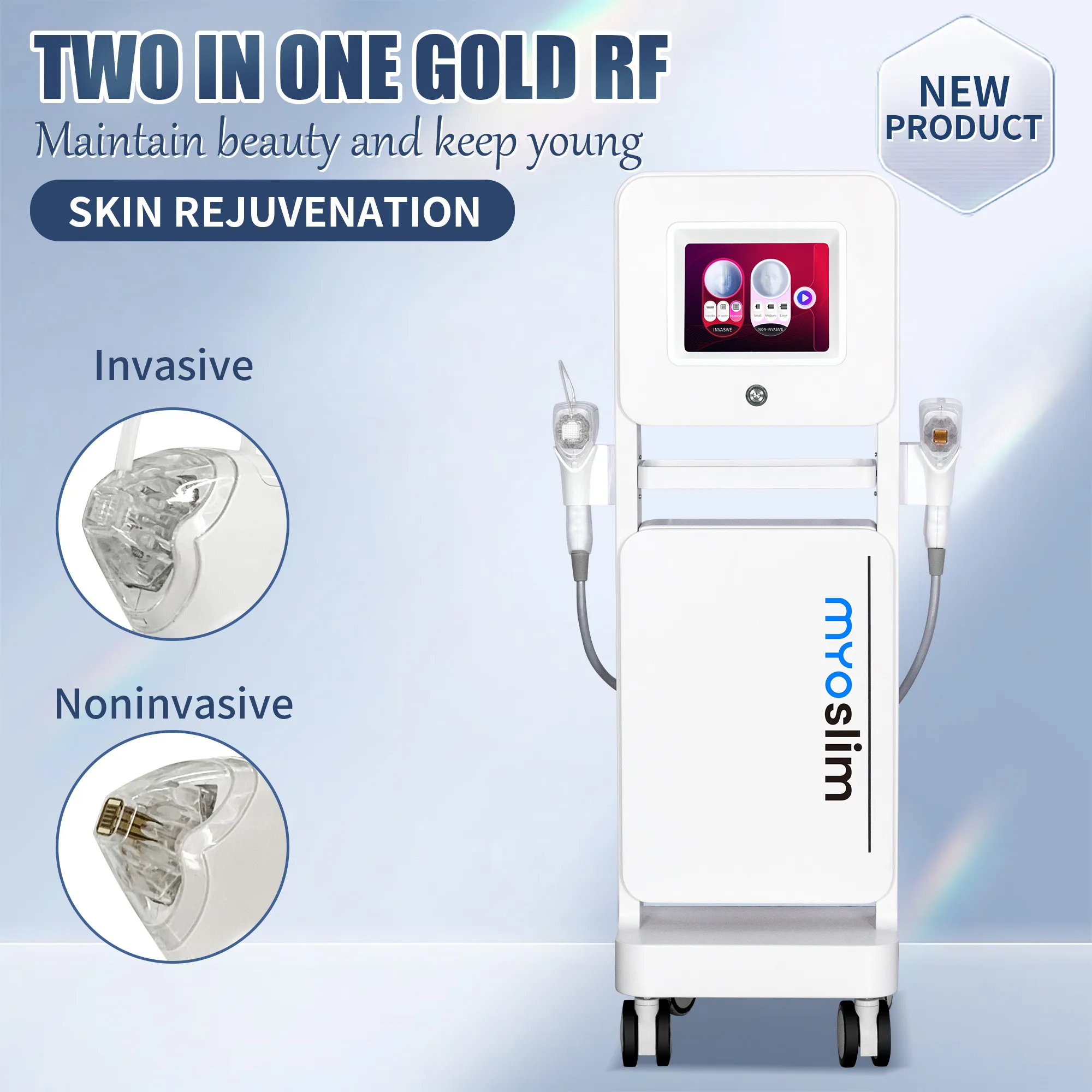 Gold Rf Microneedling Equipment Facial Lifting and Firming Device to Reduce Wrinkles and Shrink Pores Beauty Salon Skin Care Equipment