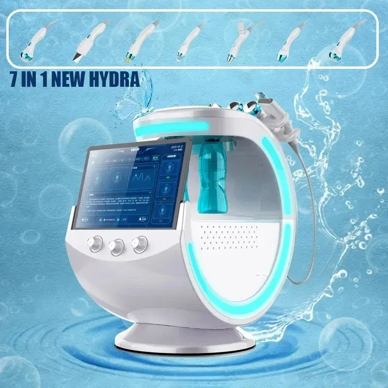 Smart Ice Blue Plus 7 in 1 Oxygen Hydro Dermabrasion Bubble Machine Professional Face Hydra Machine RF Lifting Ultrason Machine