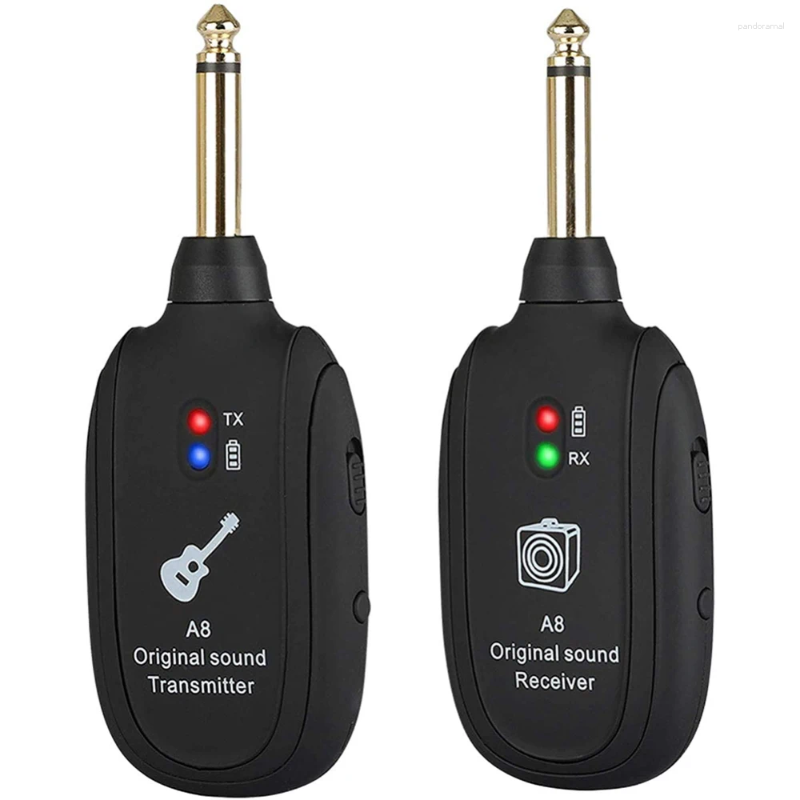 Microphones UHF Guitar Wireless System Transmitter Receiver Built-in Rechargeable