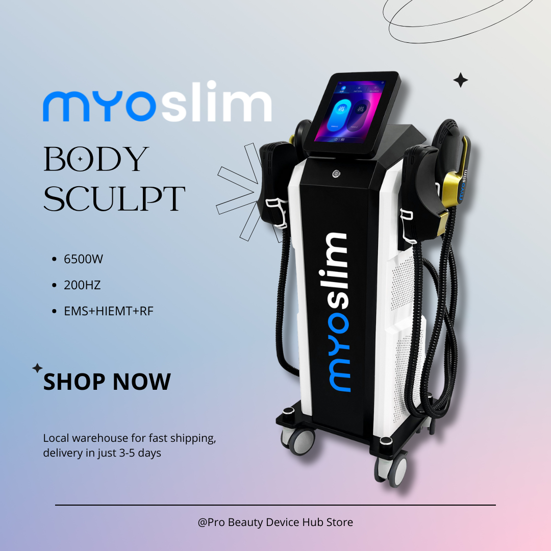 Myoslim EMS RF Electrical Muscle Stimulation Equipment 15 Tesla High Power Body Firming and Professional Slimming Unit