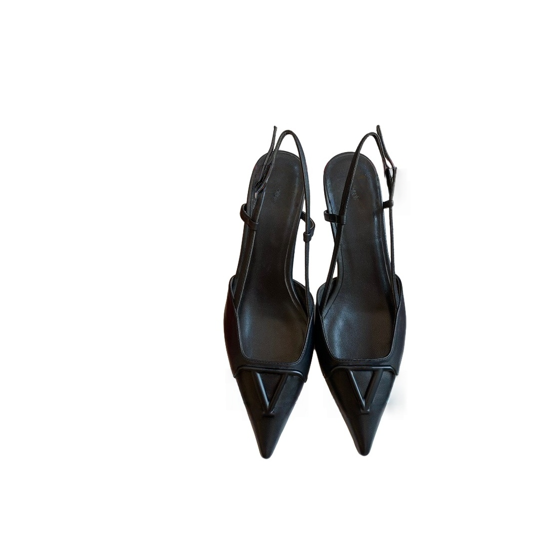 CW0017-mirror quality-5A Genuine leather closure slippers for women 2025 summer new sheepskin pad Vale