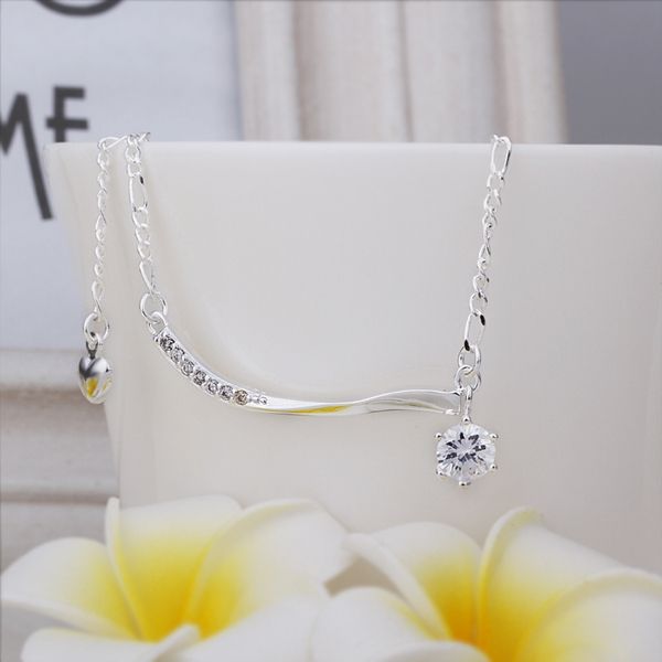 New Arrival!!Wholesale Sterling 925 Silver Anklets,925 Silver Fashion Jewelry,Inlaid Stone Hanging Single Drill Anklets Free Shipping.12
