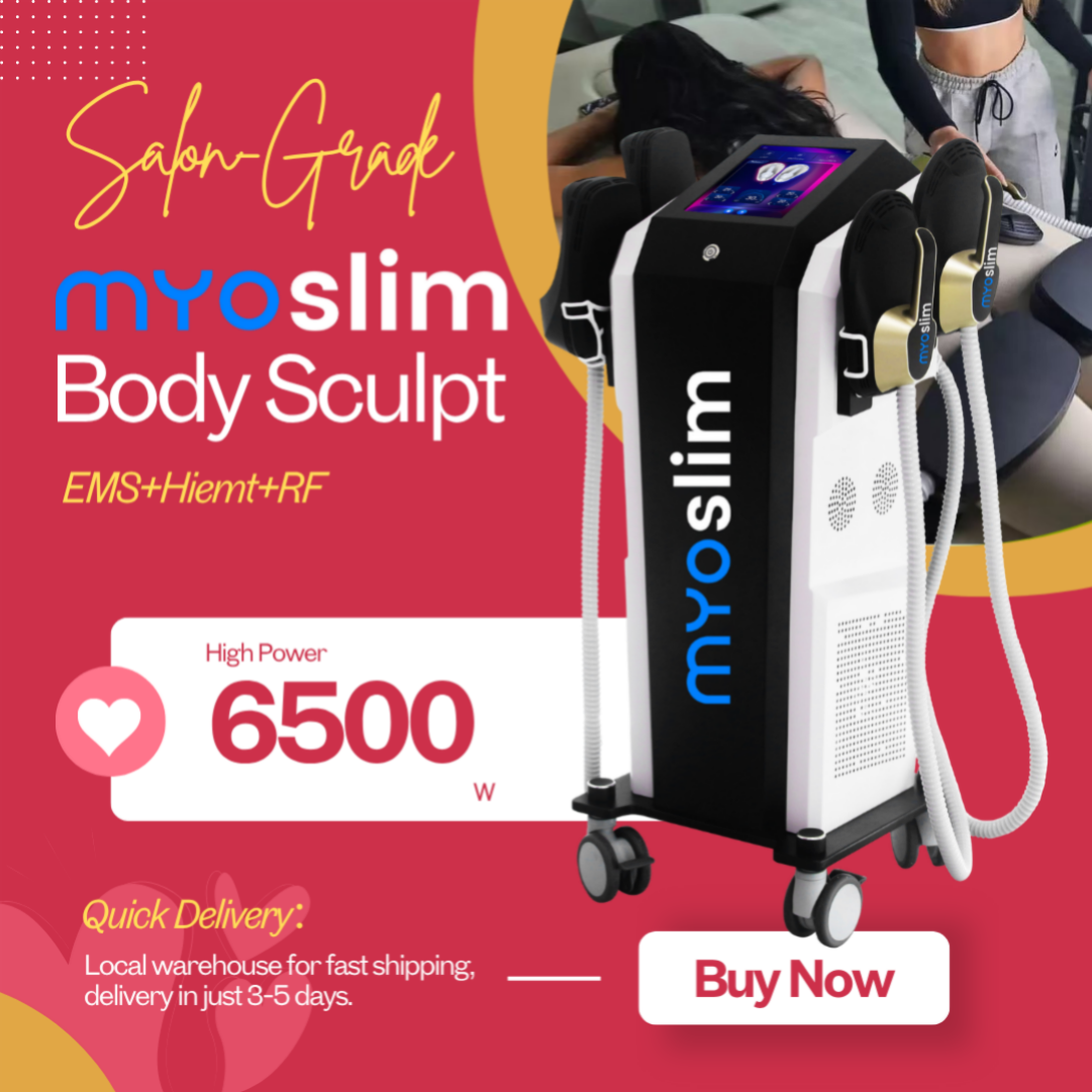 EMS RF 6500W Electrical Muscle Stimulation Body Sculpting Device from Myoslim for Abdomen Legs Arms Buttocks