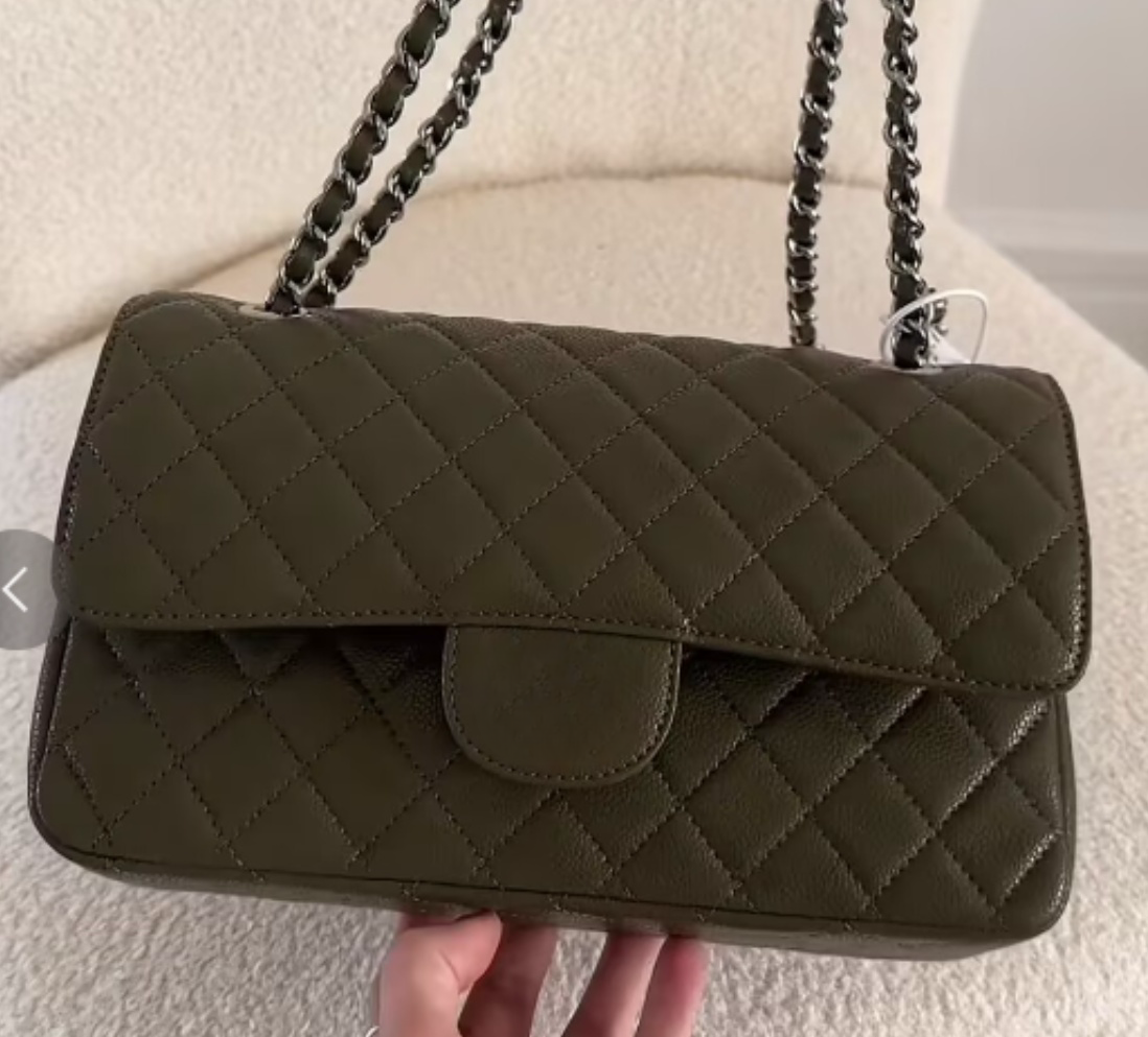 10A Top Tier Quality Jumbo Double Flap Bag Luxury Designer 25CM Real Leather Caviar Lambskin Classic Quilted Handbag Shoulde card holder beach backp